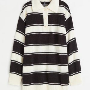 Oversized Jumper w/ Button Up Collar